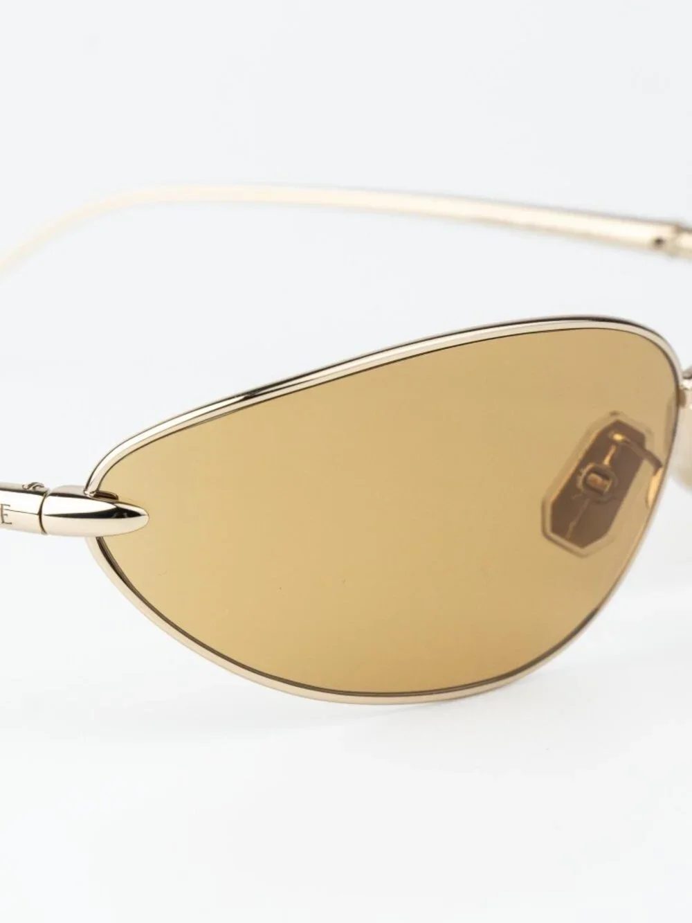 Loewe Men Sunglasses Gold Brown Wraparound LW40164U 32E NEW AUTHENTIC